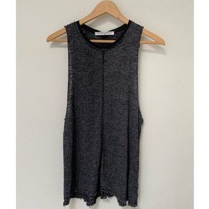 NWOT Project Social T High neck Tank Grey Black